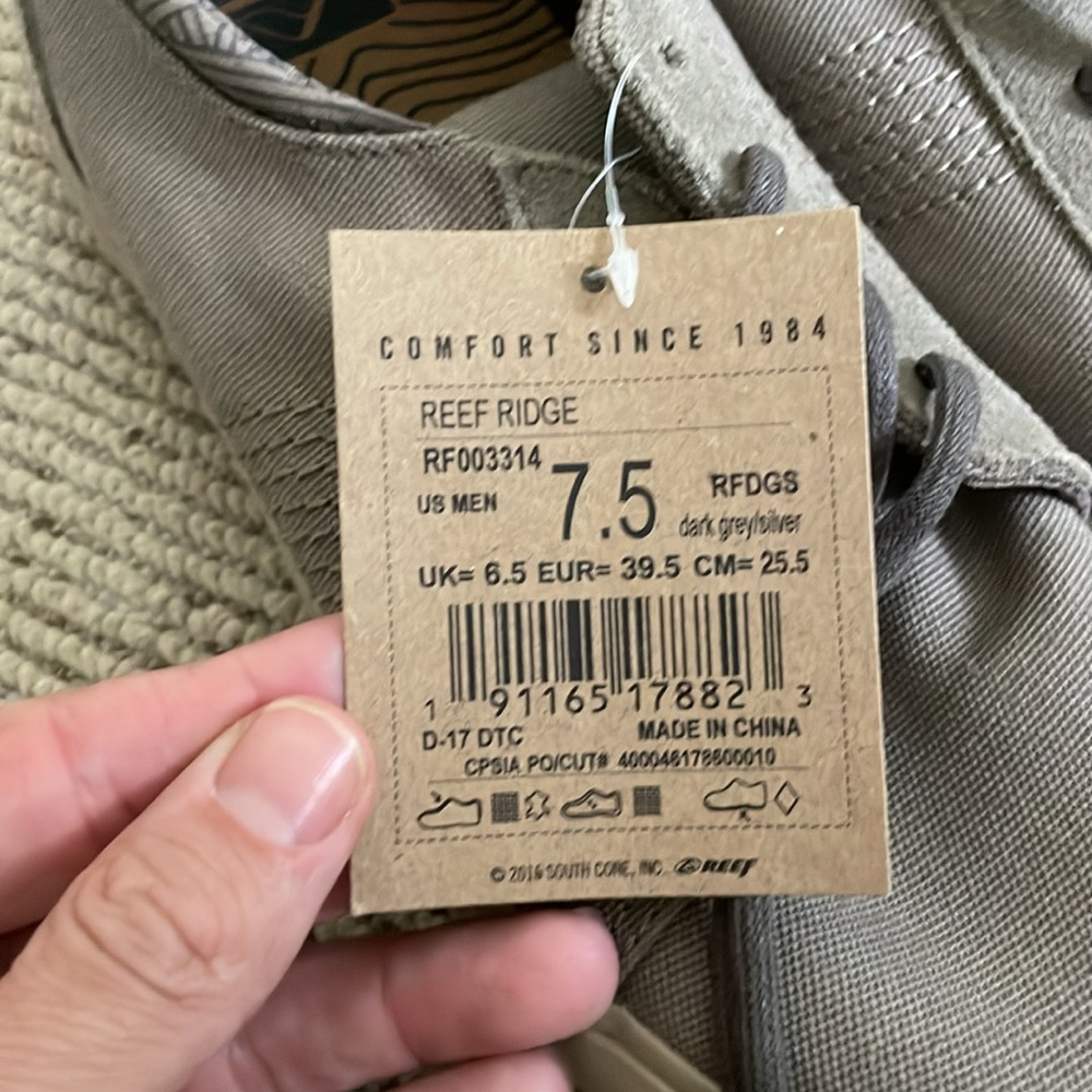 Reef Ridge Shoes 7.5 Grey - Picture 3 of 3